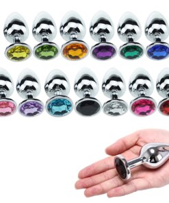 Stainless Steel Anal Beads Crystal Jewelry Heart Butt Plug Stimulator Sex Toys Dildo Big Anal Plug Prostata Massager For Man