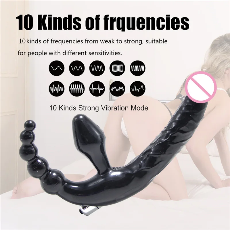 Double Penetration Vibrating Strap On Dildo Double Penetration Vibrating Strap On Dildo