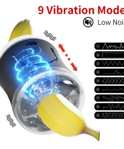 Automatic Male Masturbator 9 vibration Modes Mastubator Cup Electric Telescopic Sex Toy Pocket Pussy For Men Adult Toys